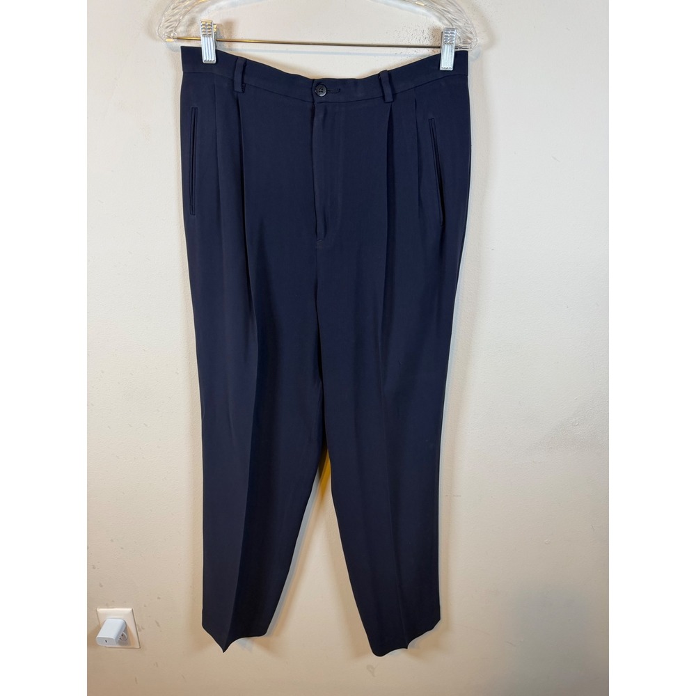 Corbin Women Dress Pants Pleated Navy Blue Size 8
